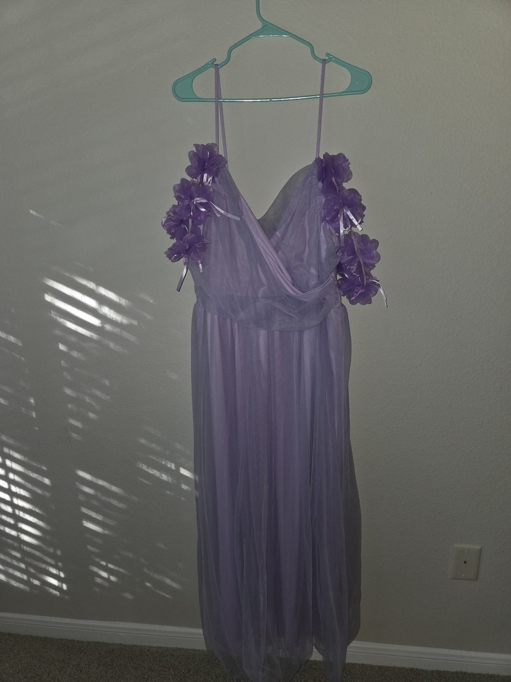 Lavender Floral Strap Maxi Dress